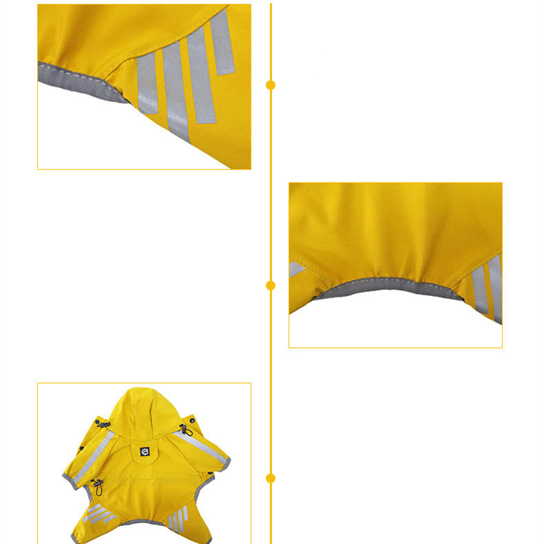 Dog Raincoat Full Package Four Feet Waterproof Rain Cape Pet Products — product detail