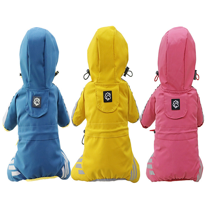 Dog Raincoat Full Package Four Feet Waterproof Rain Cape Pet Products — product detail