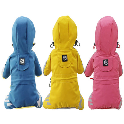 Dog Raincoat Full Package Four Feet Waterproof Rain Cape Pet Products — product detail
