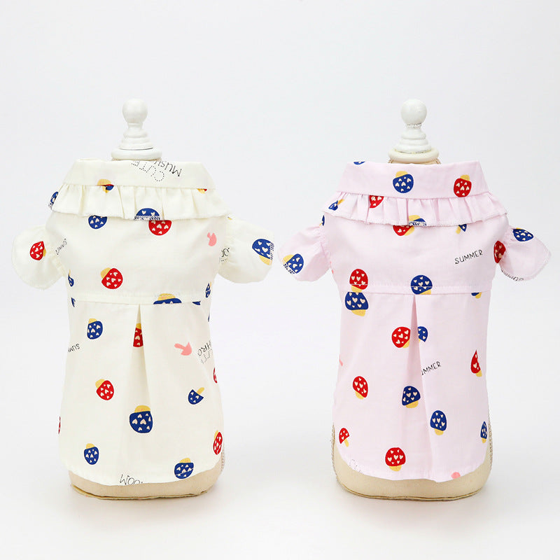 Printed Button-Up Pet Shirt — product detail