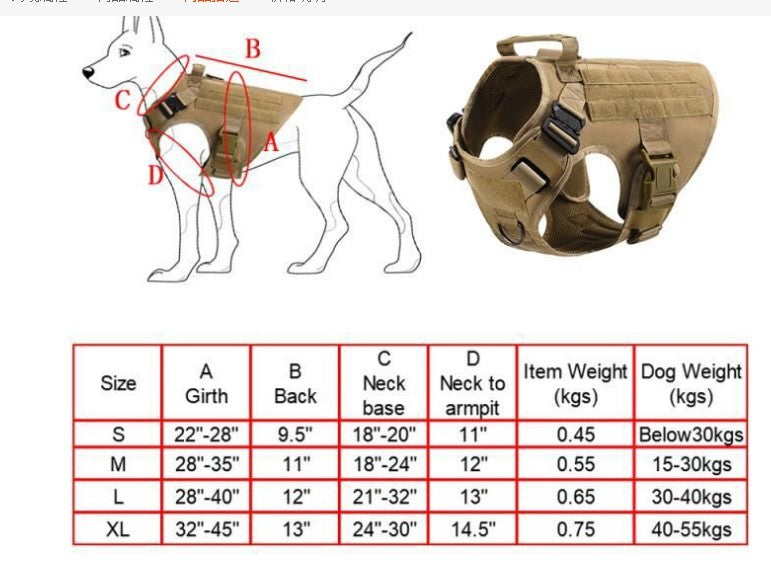 Tactical Dog Harness & Accessories — product detail