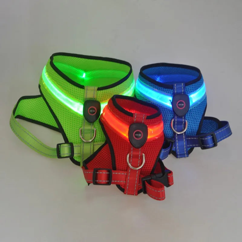 USB-Rechargeable LED Dog Harness — product detail