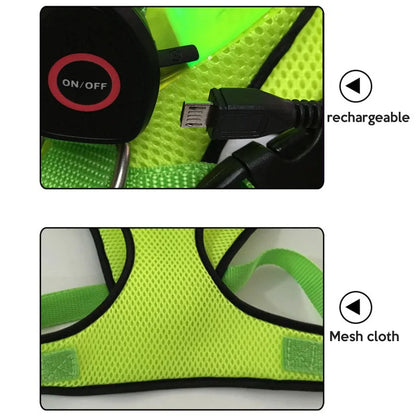 USB-Rechargeable LED Dog Harness — product detail