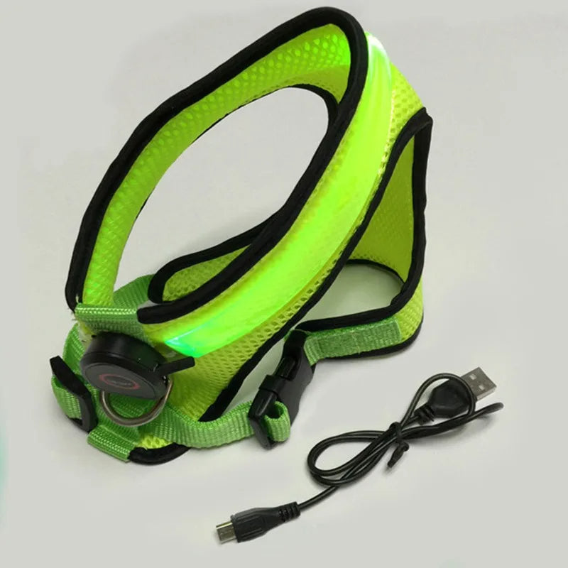 USB-Rechargeable LED Dog Harness — product detail