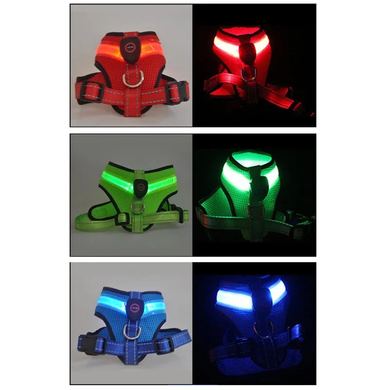 USB-Rechargeable LED Dog Harness — product detail
