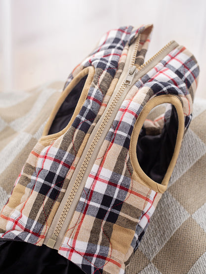 Plaid Zippered Dog Vest — product detail