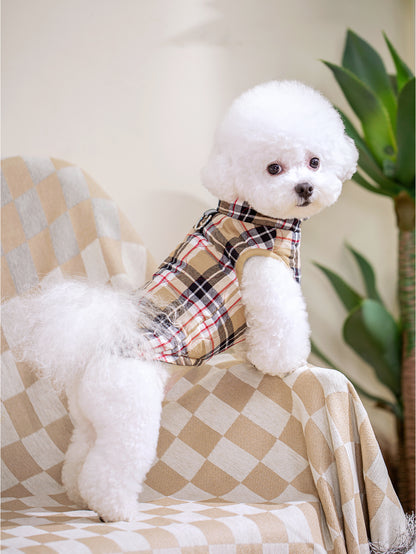 Plaid Zippered Dog Vest — product detail