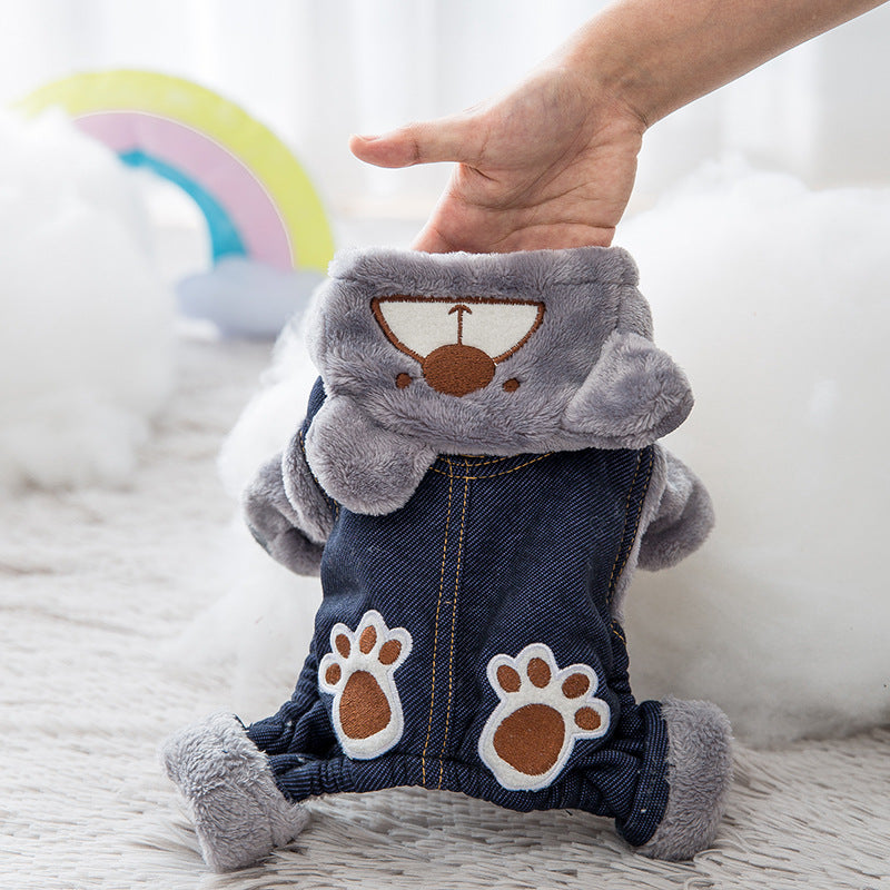 Pet fun paw print bear pet clothes — product detail