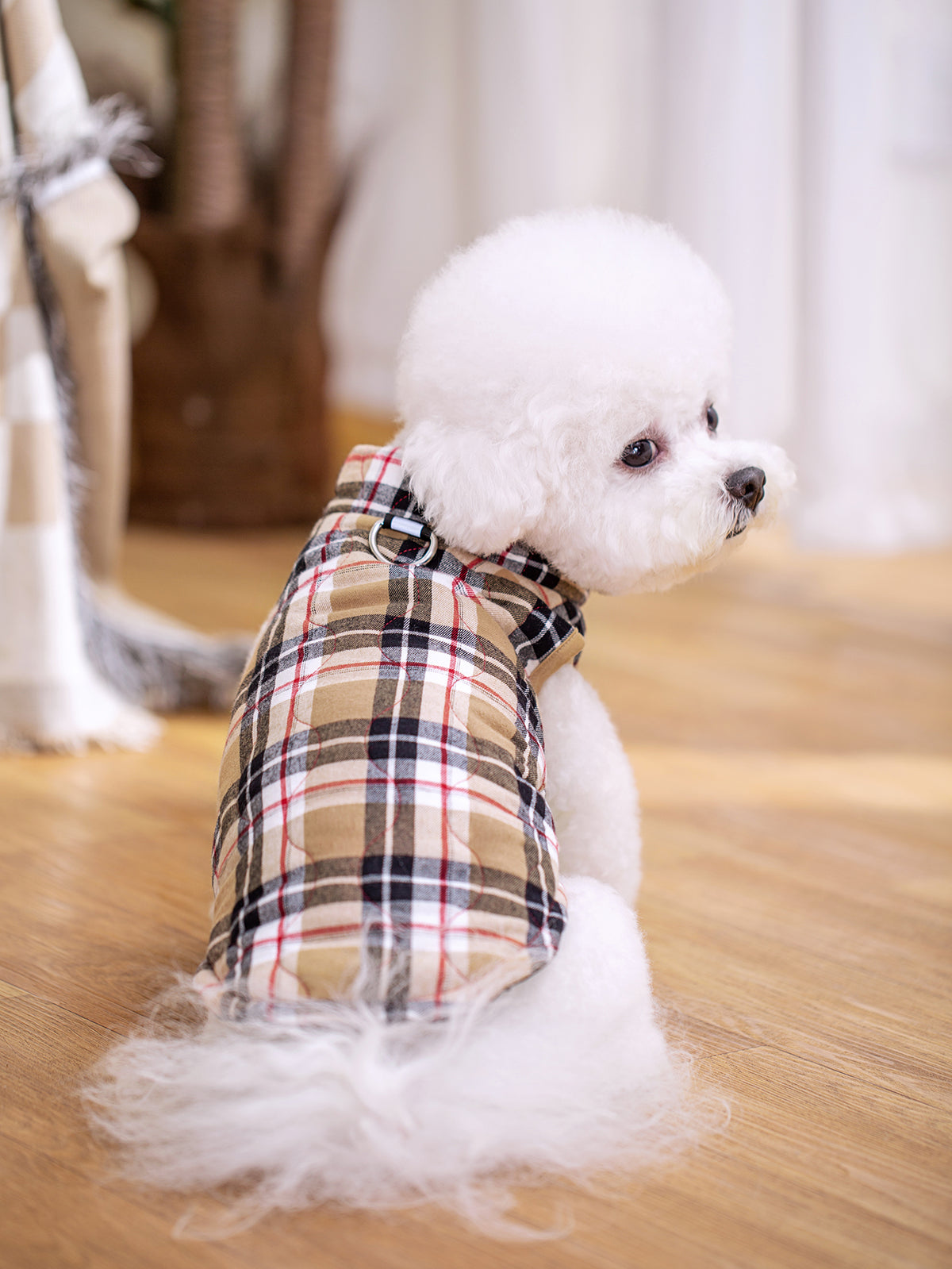 Plaid Zippered Dog Vest — product detail