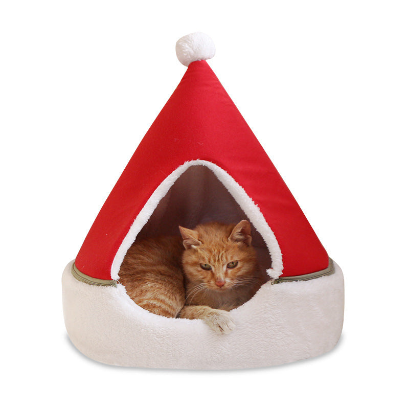 Christmas Tree Pet Bed Winter Warm Pet Nest Cat House Dog pet supplies — product detail