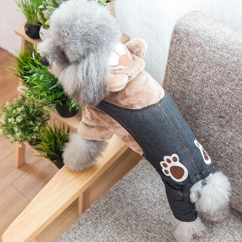 Pet fun paw print bear pet clothes — product detail