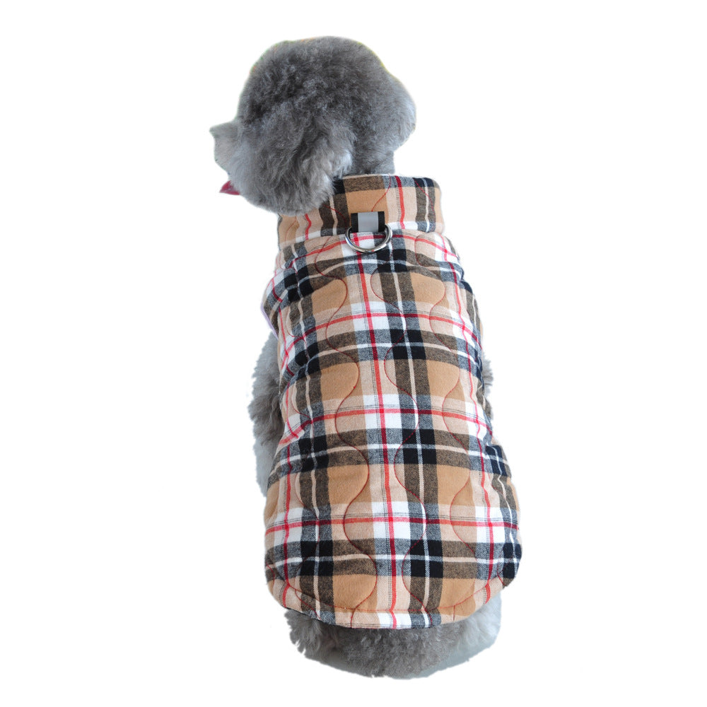 Plaid Zippered Dog Vest — product detail