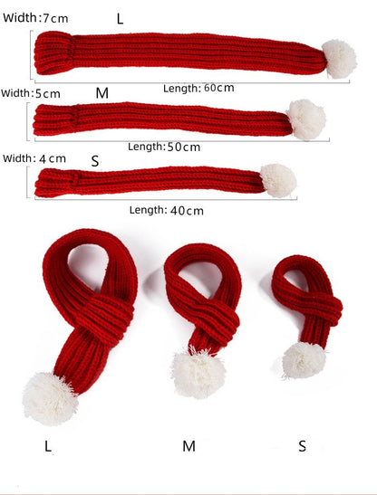 Pet christmas wool scarf — product detail