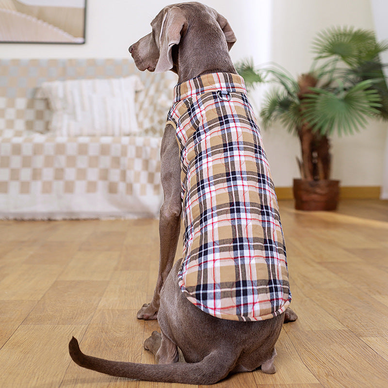 Plaid Zippered Dog Vest — product detail