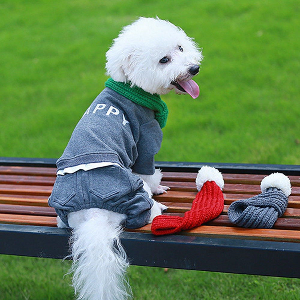 Pet christmas wool scarf — product detail