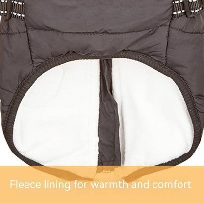 Pet Warm Dog Cotton-padded Clothes Fleece-lined Thickened Reflective Gallus — product detail
