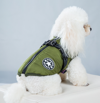 Pet Warm Dog Cotton-padded Clothes Fleece-lined Thickened Reflective Gallus — product detail