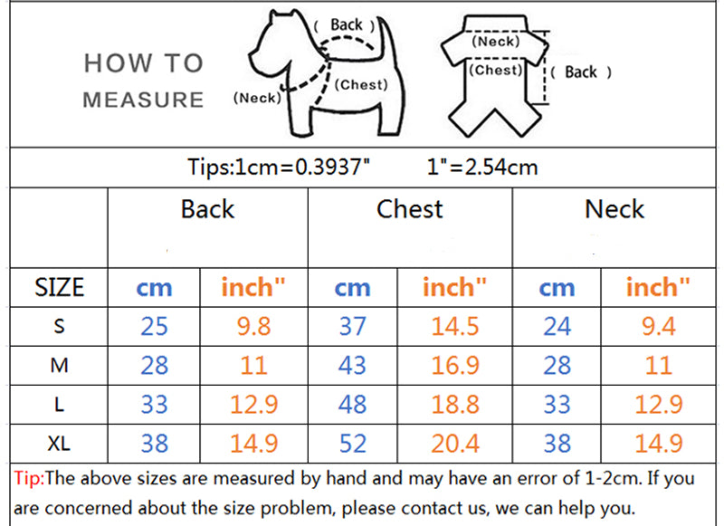 Winter clothing for pets — product detail
