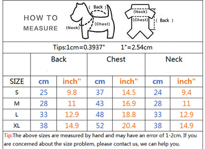 Winter clothing for pets — product detail