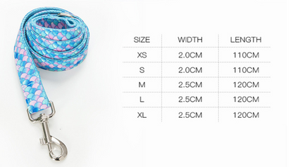 Mermaid Pet Collar Leash Dog Leash — product detail