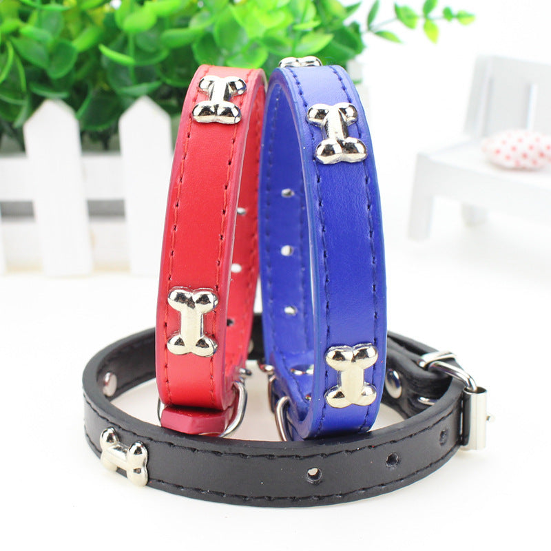 Fashionable Personality Pet PU Neck Ring Accessories — product detail