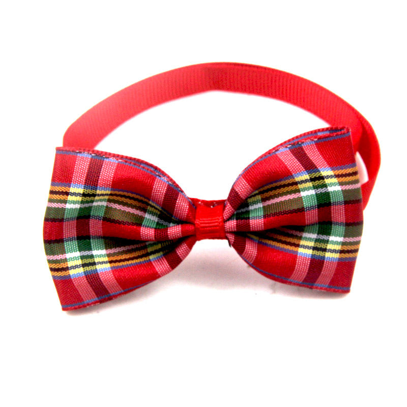 Plaid Pet Bow-Tie Collars — product detail