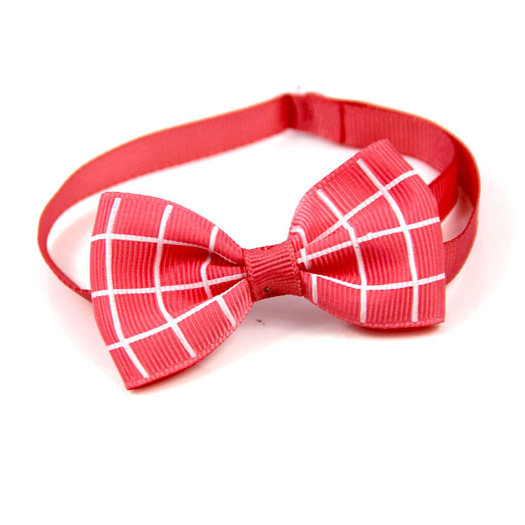 Plaid Pet Bow-Tie Collars — product detail