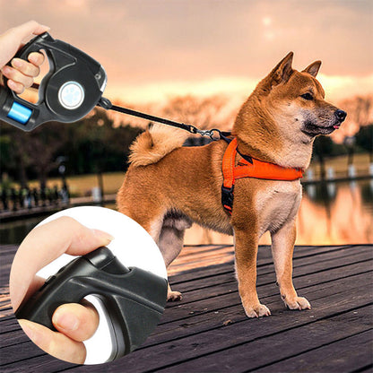 Three-in-one Retractable Dog Leash With Flashlight — product detail