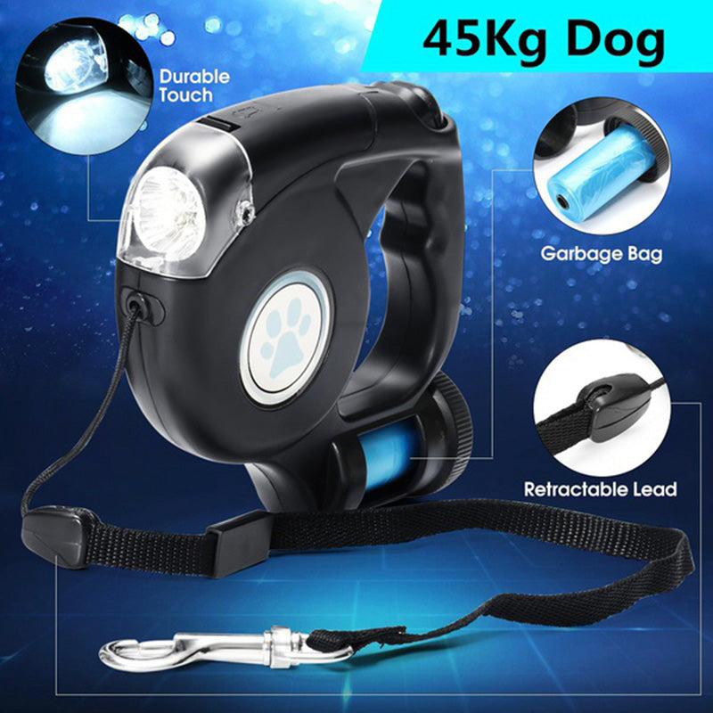 Three-in-one Retractable Dog Leash With Flashlight — product detail