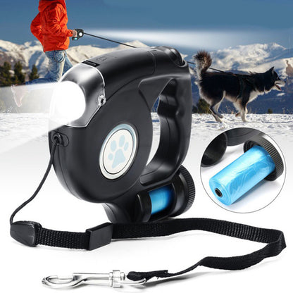 Three-in-one Retractable Dog Leash With Flashlight — product detail