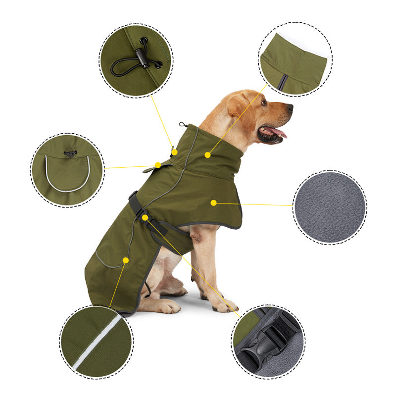 Medium And Large Dogs Handsome Winter Warm Clothing Snowproof Pet Supplies — product detail