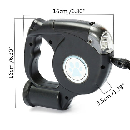 Three-in-one Retractable Dog Leash With Flashlight — product detail